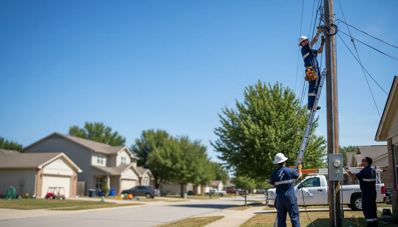 Residential electrician providing installation services in Clarkridge, AR